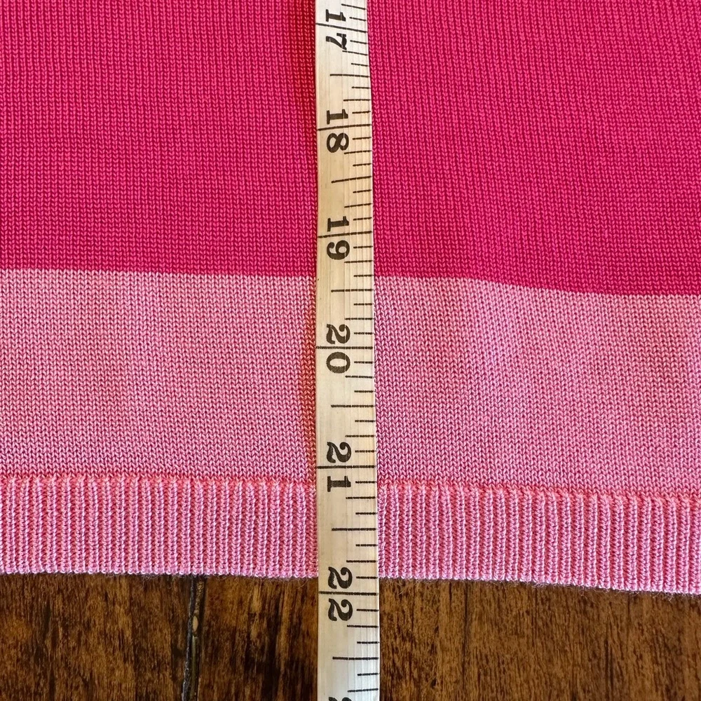 Lauren Ralph Lauren | Striped Knit Sweater, Pink & Orange Striped, Size PS - Picture 7 of 7